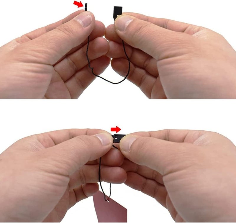 Bukela Hang Tag String Nylon Snap Lock Pin Loop Fastener Hook Ties Easy and Fast to Attach for Clothing Crafting,Price Tags and DIY (Black, 18cm-1000pcs) - Image 5